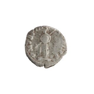 Denarius; obverse: Head of Septimius Severus in a laurel wreath facing right, inscribed L SEPT SEV
