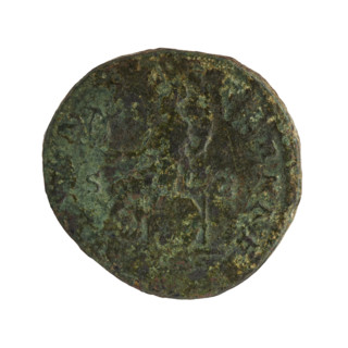 Sestertius of Septimius Severus (Roman emperor, 146–211). Obverse: head of Septimius Severus in a