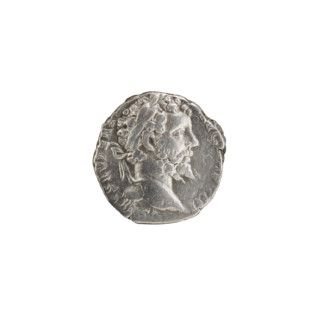 Denarius of Septimius Severus (146–211; Roman emperor 193–211), 196–197. Obverse: Head of Septimius