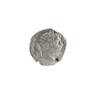 Denarius, 197–198 CE. Obverse: Head of Septimius Severus with laurel wreath facing right,