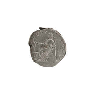 Denarius, Roman Imperial coin (197–198 CE). Obverse: Head of Septimius Severus (emperor, 146–211)