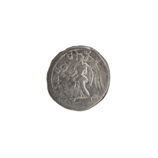 Denarius depicting Roman deities; obverse: head of Emperor Septimius Severus (146–211) in a laurel