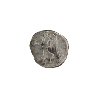 Denarius; obverse: PERT AVG, head of Septimius Severus in a laurel wreath facing right; reverse: