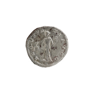 Denarius; obverse: head of Septimius Severus with laurel wreath facing right, pearl rim;