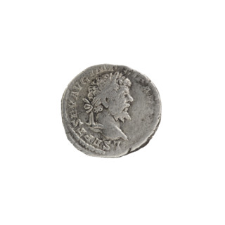 Denarius; obverse: LSEPTSEVAVGIMP XIPARTMAX — Head of Septimius Severus in a laurel wreath facing