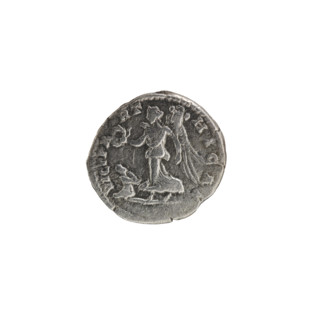 Denarius, 198–200 CE. Obverse: Head of Septimius Severus (wearing a laurel wreath) facing right,