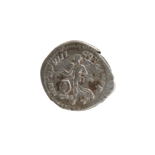 Denarius; obverse: SEVERVSAVG PARTMAX — head of Septimius Severus in a laurel wreath facing right,
