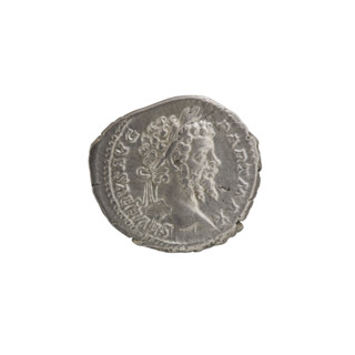 Denarius, Septimius Severus (Roman Emperor; 146–211) — Obverse: Head of Septimius Severus with a