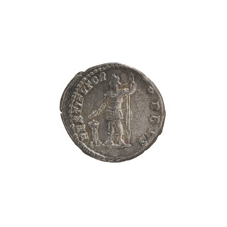 Denarius, tripod, Septimius Severus (Roman Emperor; 146–211) — iconography: emperor standing in