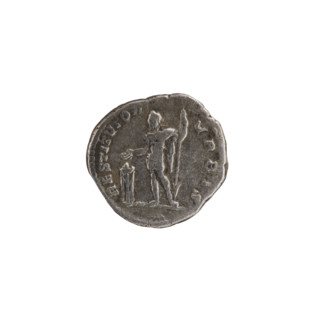 Denarius, Septimius Severus (Roman Emperor; 146–211) — iconography: emperor standing in front of a