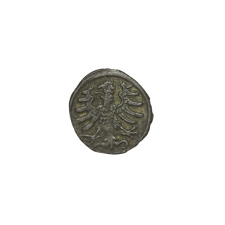 Crown denarius, Sigismund I the Old (King of Poland; 1506–1548); obverse: crown with letters S and