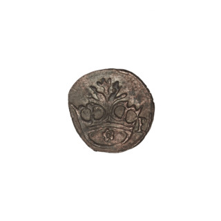 Crown denarius of Sigismund I the Old (King of Poland, r. 1506–1548); obverse: crown with letters S