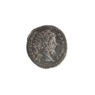 Denarius, personifications, Septimius Severus (Roman emperor; 146–211) — iconography: Virtus. Obv.: