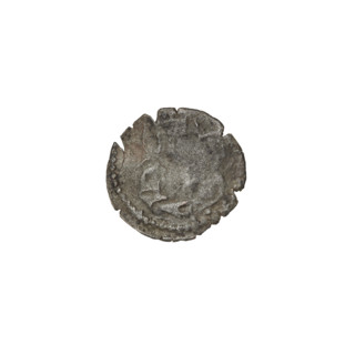 Crown denarius of Sigismund I the Old (King of Poland, reign 1506–1548). Obverse: crown with