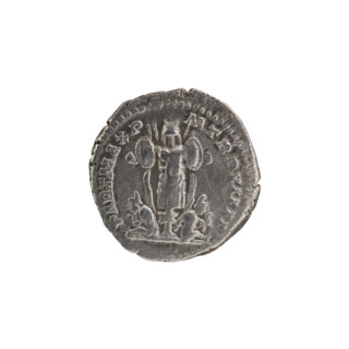 Denarius of Septimius Severus (Roman emperor, 146–211). Obverse: laureate head of Septimius Severus