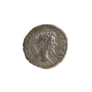 Denarius, Septimius Severus (Roman emperor; 146–211). Obverse: SEVERVS PIVS AVG — head of Septimius