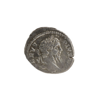 Denarius, obverse: head of Septimius Severus with laurel wreath facing right, pearl rim,