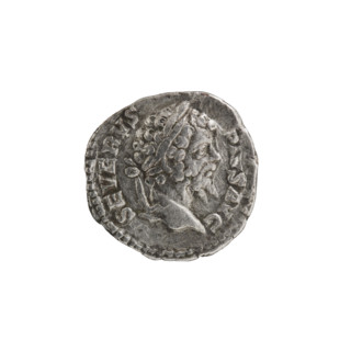Denarius, emperor on horseback, Septimius Severus (Roman emperor; 146–211) — iconography: spears.