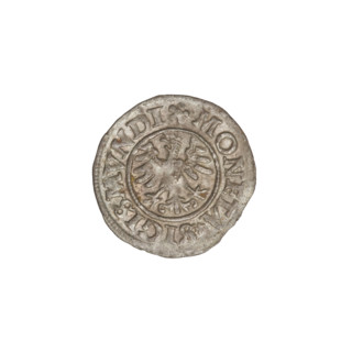Crown coin of Sigismund I the Old (King of Poland; reign 1506–1548). Obverse: Polish crowned eagle;