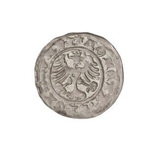 Crown half-grosz, Sigismund I the Old (King of Poland; 1506–1548). Obverse: Polish eagle with a