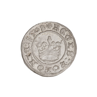 Crown half-grosz, Sigismund I the Old (King of Poland; 1506–1548). Obverse: Polish crowned eagle,