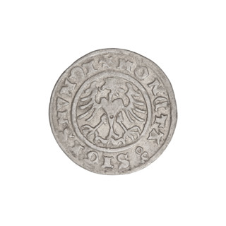 Crown half-grosz, Sigismund I the Old (King of Poland; 1506–1548). Obverse: Polish crowned eagle