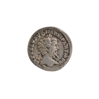Denarius, Roman Empire, Septimius Severus (146–211). Obv.: L SEPTSEVAVGIMPXIPARTMAX — Head of