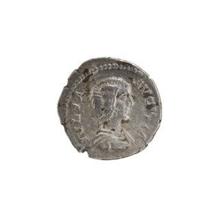 Denarius, Julia Domna (ca. 160–217; Roman empress 193–211). Obverse: IVLIA AVGVSTA — bust of Julia