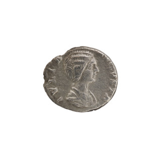 Denarius of Julia Domna (ca. 160–217), Roman empress (193–211). Obverse: IVLIA AVGVSTA — bust of