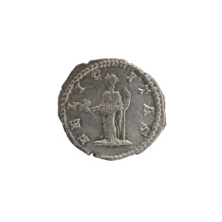 Denarius of Julia Domna (ca. 160–217), Roman empress (193–211). Obverse: IVLIA AVGVSTA — bust of
