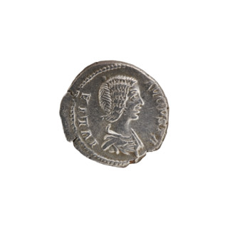Denarius, Julia Domna (ca. 160–217; Roman empress 193–211). Obverse: IVLIA AVGVSTA — bust of Julia