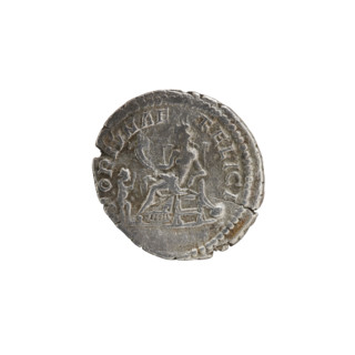 Denarius of Julia Domna (ca. 160–217), Roman empress (193–211). Obverse: Bust of Julia facing