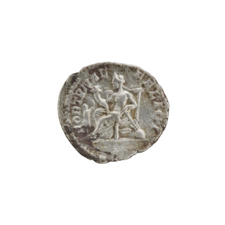 Denarius, Julia Domna (ca. 160–217; Roman empress 193–211). Obverse: Bust of Julia facing right,