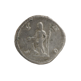denarius, Julia Domna (ca. 160–217; Roman empress 193–211), Roman Empire; Standing Juno; Juno