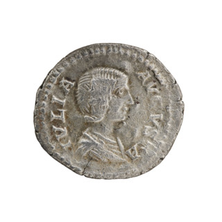 Denarius, Julia Domna (ca. 160–217; Roman empress 193–211). Obverse: Bust of Julia Domna facing