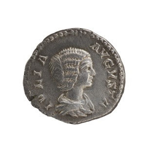 Denarius, Julia Domna (ca. 160–217; Roman empress 193–211). Obv.: IVLIA AVGVSTA — bust of Julia
