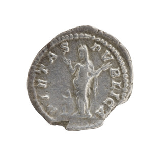 Denarius of Julia Domna (ca. 160–217; Roman Empress 193–211), Roman Empire. Obverse: IVLIA AVGVSTA