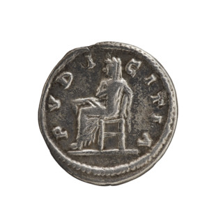 Denarius, Julia Domna (ca. 160–217; Roman empress 193–211). Roman Empire, 198–209. Obverse: IVLIA