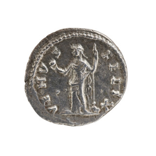 Denarius, Julia Domna (ca. 160–217; Roman empress 193–211). Obv.: IVLIA AVGVSTA — Bust of Julia
