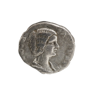 Denarius of Julia Domna (ca. 160–217), Roman empress (193–211). Obverse: IVLIA AVGVSTA — bust of