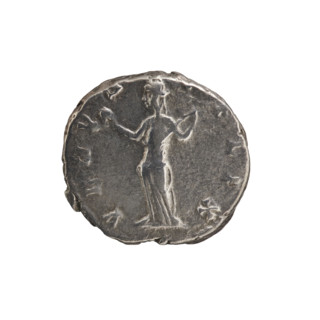 Denarius of Julia Domna (ca. 160–217), Roman empress (193–211). Obverse: IVLIA AVGVSTA — bust of