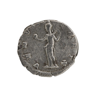 Denarius of Julia Domna (ca. 160–217), Roman empress (193–211). Obverse: IVLIA AVGV, bust of Julia