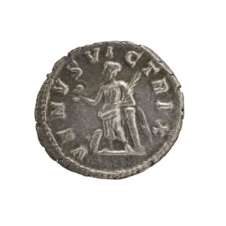 Denarius, Julia Domna (ca. 160–217; Roman empress 193–211). Obverse: IVLIA AVGVSTA — Bust of Julia