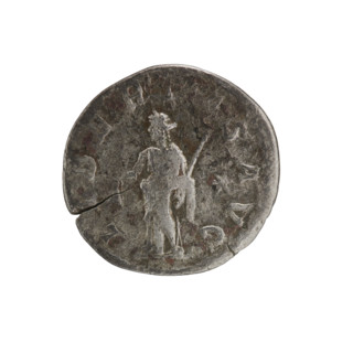 Denarius of Elagabalus (reigned 218–222), Roman Empire, 220–222. Obverse: bust of Elagabalus
