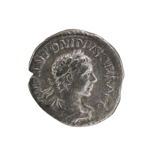 Denarius, Elagabalus (204–222; Roman emperor 218–222). Obverse: IMP ANTONINVS PIVS AVG — Bust of