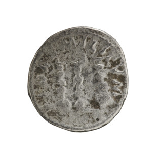 Denarius of Elagabalus (reigned 218–222 AD), Roman Empire. Obverse: Bust of Elagabalus with laurel