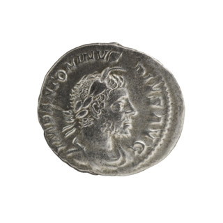 Denarius of Elagabalus (Roman emperor 218–222), 220–222. Obverse: IMP ANTONINVS PIVS AVG — Bust of