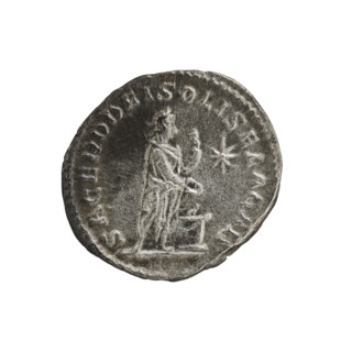 Denarius, Elagabalus (204–222; Roman emperor 218–222). Obverse: IMP ANTONINVS VSAVG — Bust of