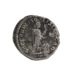 Denarius of Elagabalus (Roman emperor, 218–222), Roman Empire, 220–222. Obverse: Bust of Elagabalus