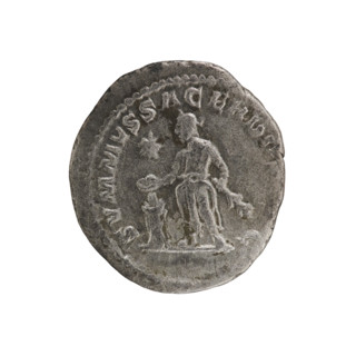 Denarius, Elagabalus (204–222; Roman emperor 218–222). Obverse: IMP ANTONINVS PIVS AVG — bust of